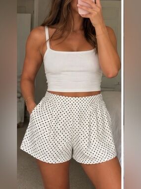 Kate Spade x Target Polka Dot Linen Blend High Rise Shorts – Size Medium